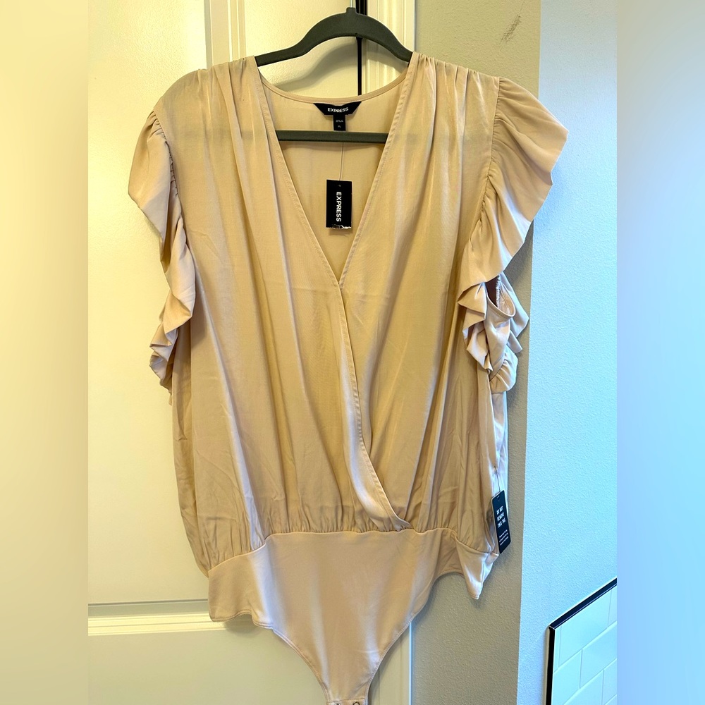 NWT Express Champagne colored bodysuit